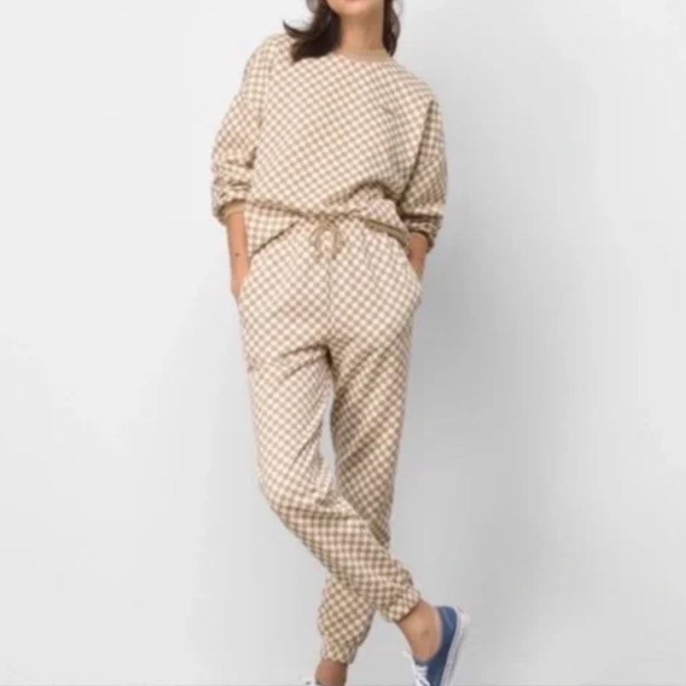 Vans Checkered Sweatshirt and Sweatpants Set